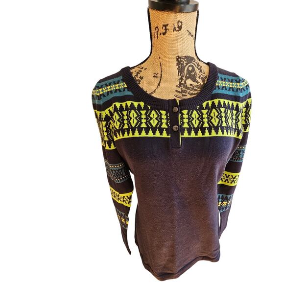 Woolrich Sweater 60% Cotton Bright bold colors, Button Front, Sz S/P New - Picture 4 of 11